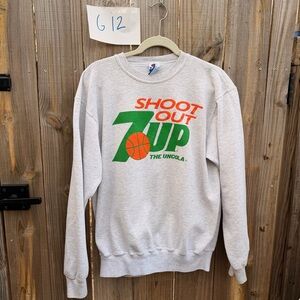 Vintage 1990s Super Rare Champion 7Up Shootout The Uncola Basketball Crewneck XL